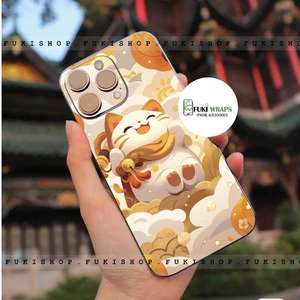 Tấm dán Skin Mặt Sau Thần Tài MS031 FULL VIỀN 15 promax , 14 pro max , 13 pro max ,12 pro max , 11 pro max - FukiShop