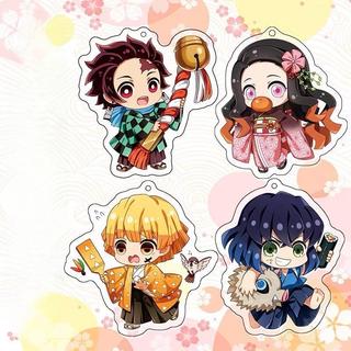 Móc Khóa Kimetsu no Yaiba Anime Demon Slayer Cute Đôi Gắn Balo Xe Máy PK04