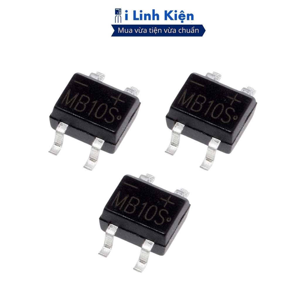 MB10S Diode cầu 0.5A 1000V SOP-4 ilinhkien