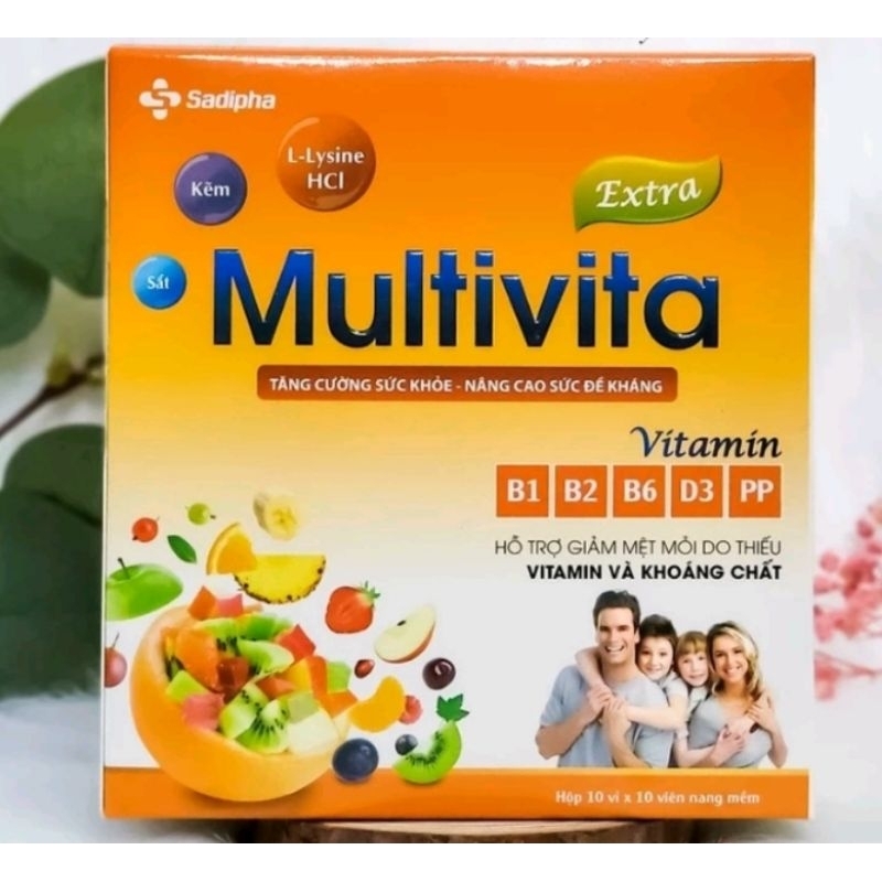 Multivita vitamin B1 B2 B6 D3 PP (hộp 10 vỉ×10 viên nang mềm) | Shopee ...