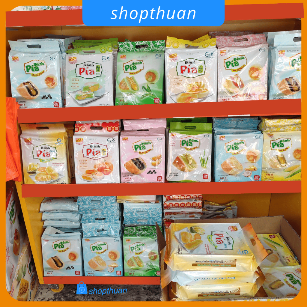 Bánh pía mini Tân Huê Viên 480gr túi 12 cái - Bánh pía kim sa - bánh ...