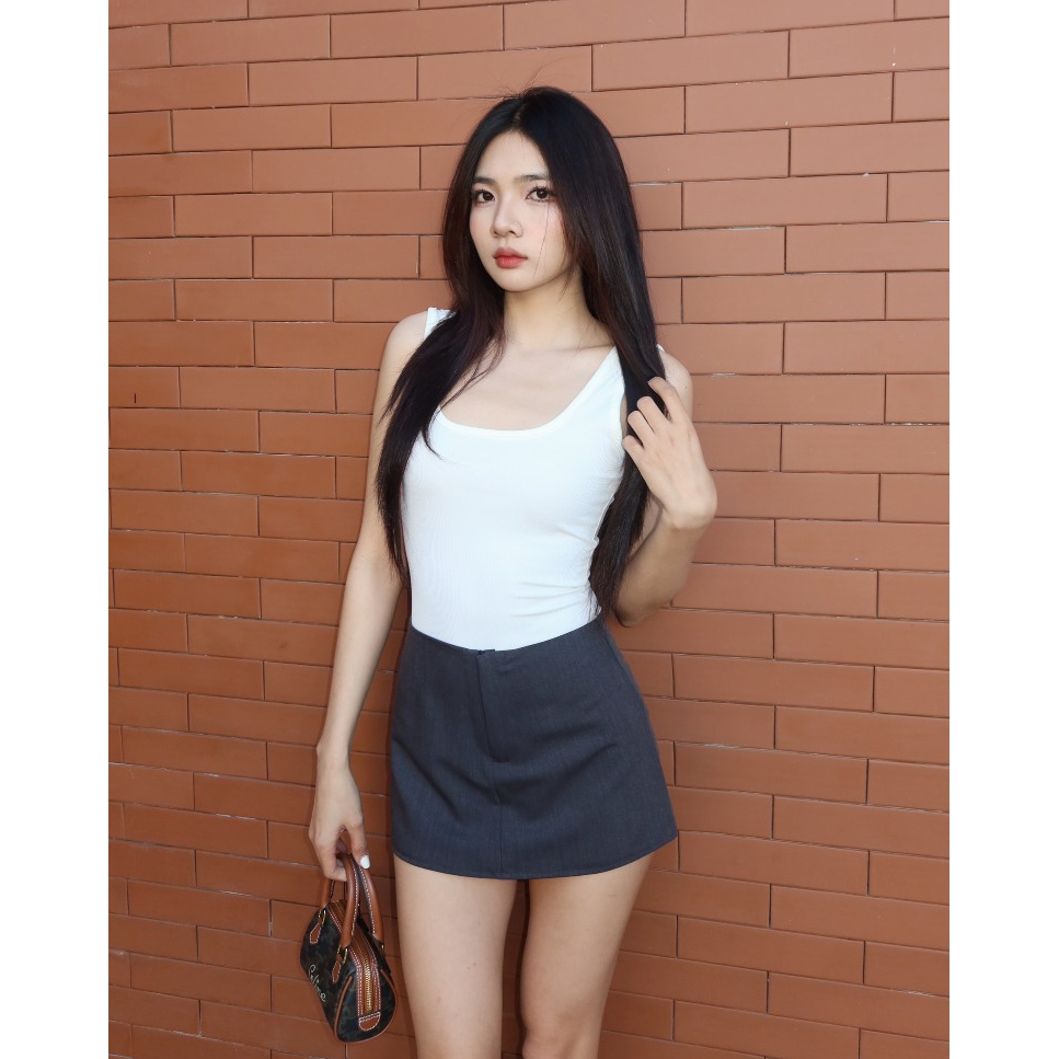 Quần váy Cotton nữ HHVINTAGE chất liệu Cotton co giãn V04 (có kèm lót quần) | BigBuy360 - bigbuy360.vn