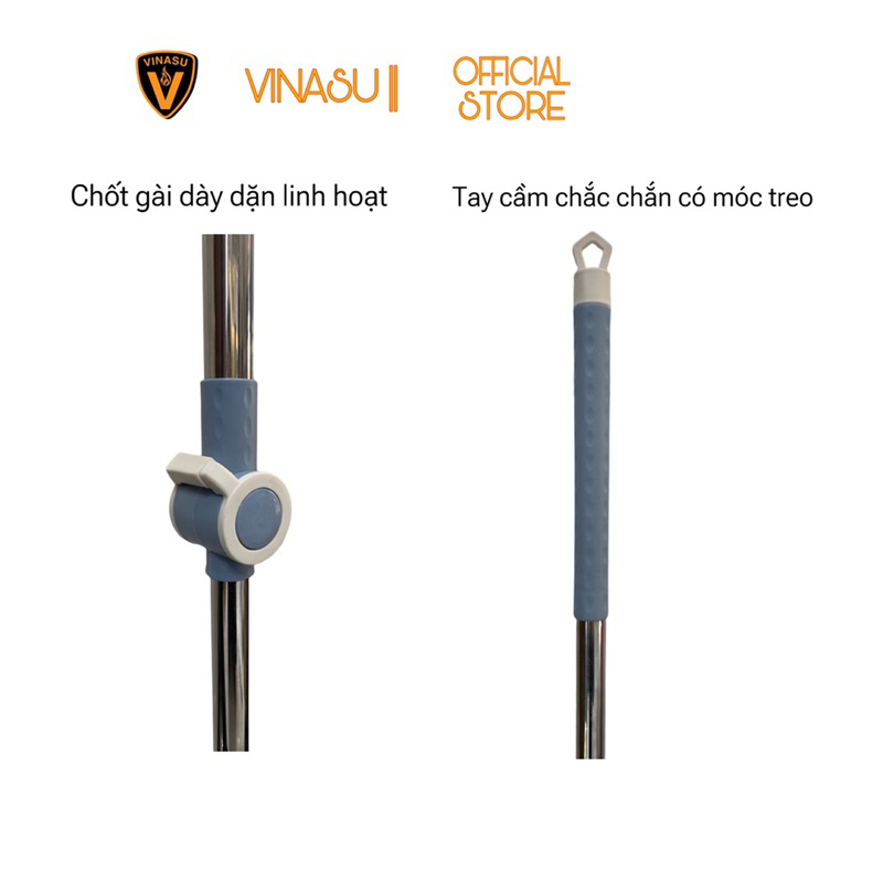 Cây lau nhà dùng được cho mọi bộ lau nhà, cây lau 360 độ Vinasu