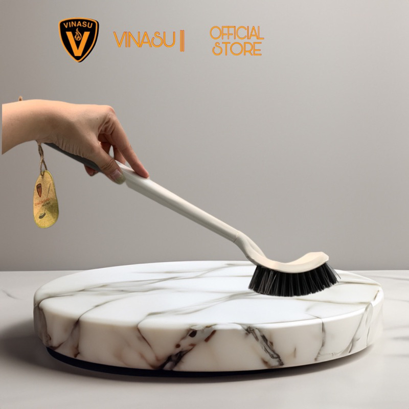 Cọ vệ sinh nhà tắm, cọ chà toilet, bàn chải vệ sinh nhà tắm cán dài Vinasu