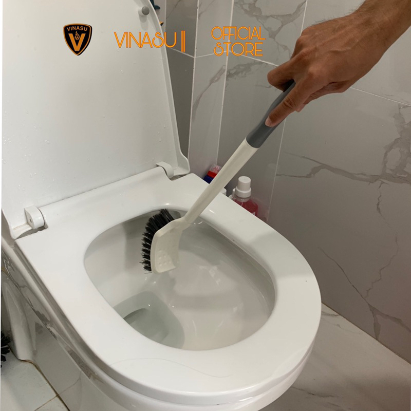 Cọ vệ sinh nhà tắm, cọ chà toilet, bàn chải vệ sinh nhà tắm cán dài Vinasu