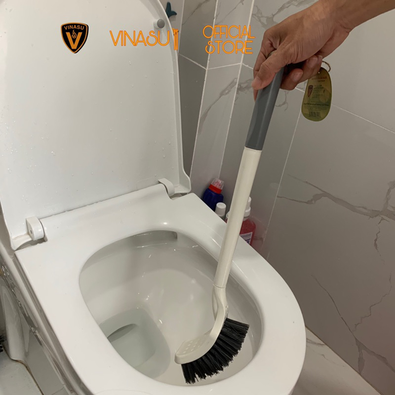 Cọ vệ sinh nhà tắm, cọ chà toilet, bàn chải vệ sinh nhà tắm cán dài Vinasu