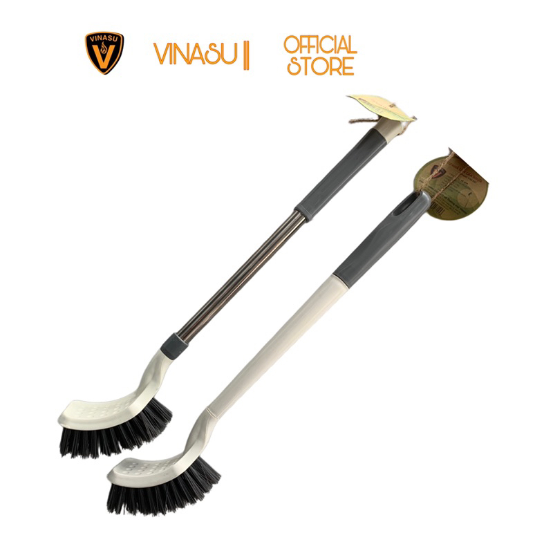 Cọ vệ sinh nhà tắm, cọ chà toilet, bàn chải vệ sinh nhà tắm cán dài Vinasu