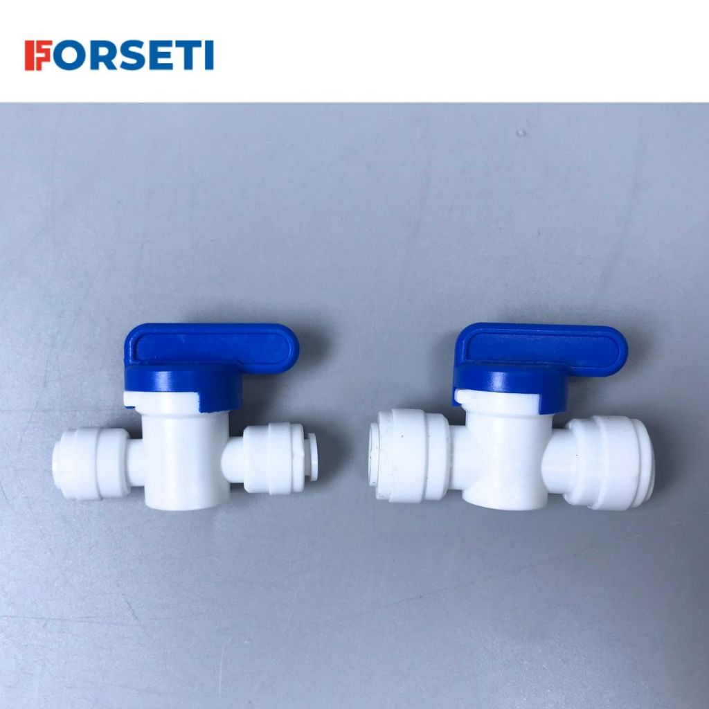 Ảnh Van xả tay nối nhanh nhựa phi 6, phi 10 dùng cho máy lọc nước RO Karofi, Kangaroo, Forseti, Sunhouse,... 1