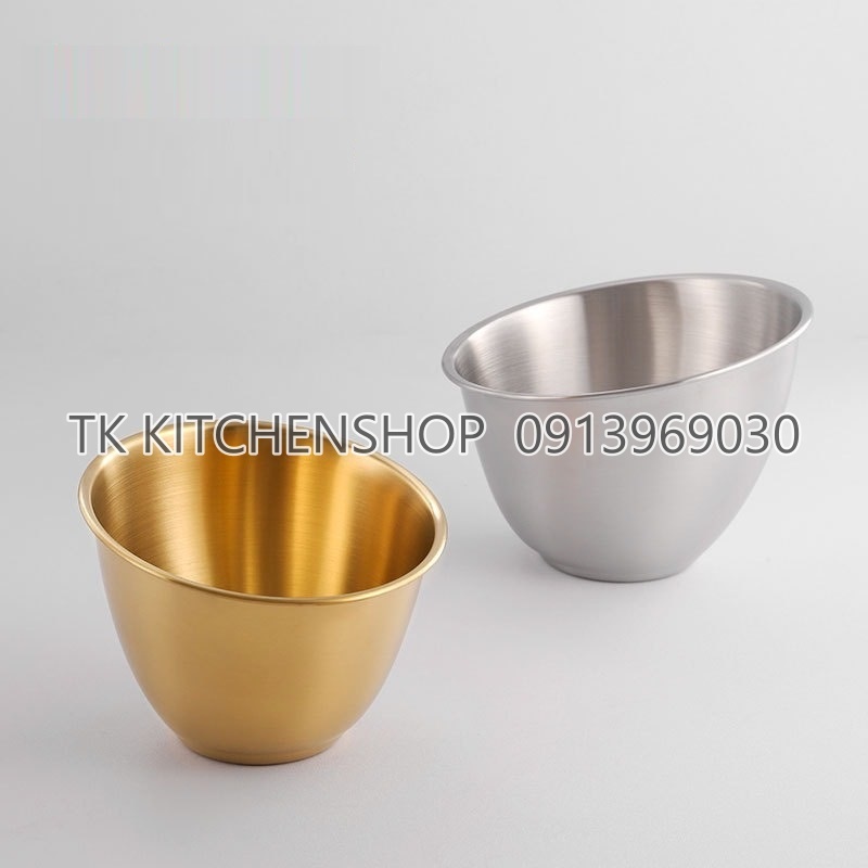 Tô inox miệng vát đựng rau lẩu, tô inox đựng Salad , rau củ, hoa quả ...