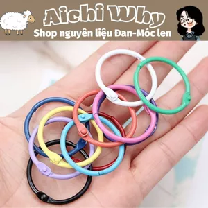 Khoen móc khoá mở vòng nhiều màu sắc -30mm (5cái)