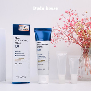 Kem Dưỡng ẩm Wellage Real HYALURONIC 100 Cream Làm Dịu, Căng Bóng Da 50ml Duduhouse