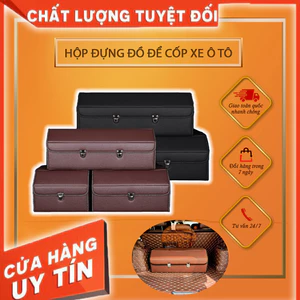 HỘP ĐỰNG ĐỒ ĐỂ CỐP XE Ô TÔ - KIỂU DÁNG CỔ ĐIỂN, DA CAO CẤP, SỨC CHỨA LỚN