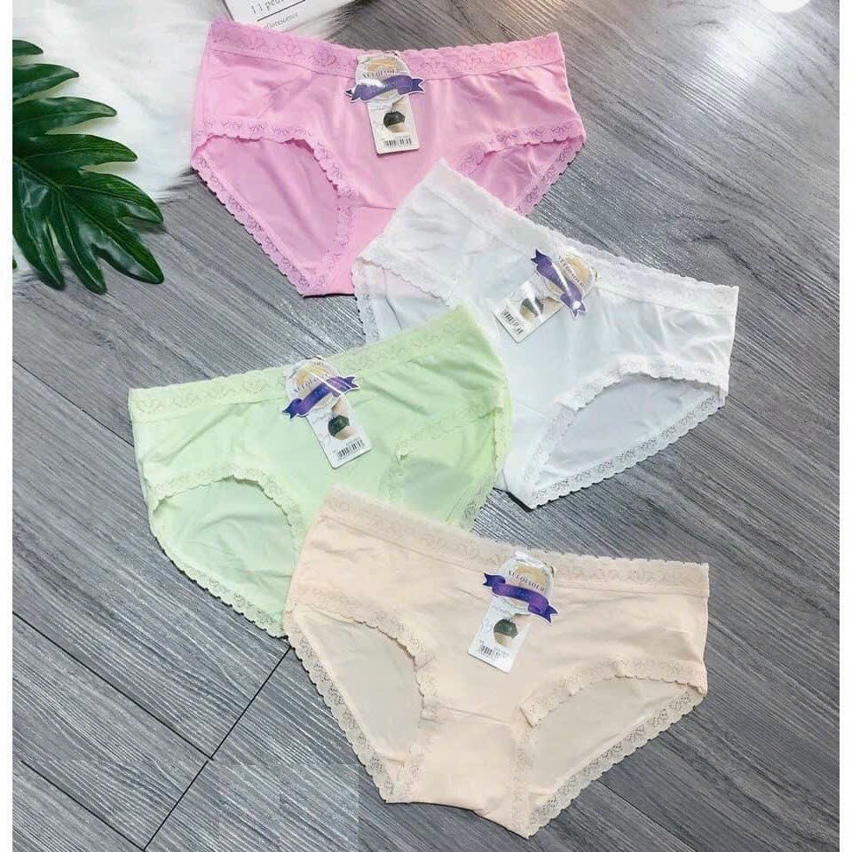 COMBO 5 QUẦN LÓT NỮ THUN COTTON VIỀN REN THÁI RẺ ĐẸP VÀ TINH TẾ MÃ 5889