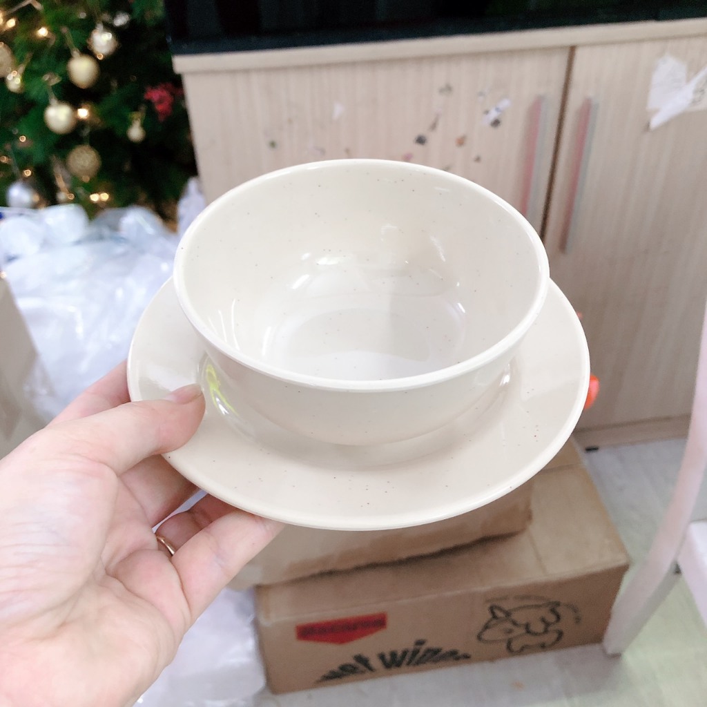 Set 10 chén cơm nhựa kem thước (11 x 5.5) dùng để ăn cơm, ăn lẩu phù hợp cho gia đình, hàng quán....Chén Nhựa melamine