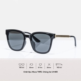 Kính mát nam nữ chống UV400 thiết kế mắt vuông dễ đeo màu sắc thời trang 6035
