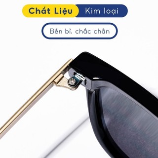 Kính mát nam nữ chống UV400 thiết kế mắt vuông dễ đeo màu sắc thời trang 6035