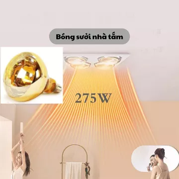 Bóng đèn sưởi, bóng sưởi nhà tắm công suất 275w loại to thay thế cho đèn sưởi 2 bóng, 3 bóng