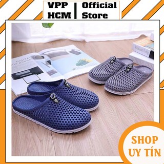 Dép nhựa, dép sục D999 Hoa San nhựa lỗ dẻo cho cả nam và nữ bít mũi đi mưa bảo hộ lao động đủ size lựa chọn