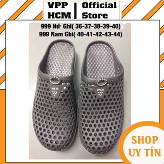 Dép nhựa, dép sục D999 Hoa San nhựa lỗ dẻo cho cả nam và nữ bít mũi đi mưa bảo hộ lao động đủ size lựa chọn