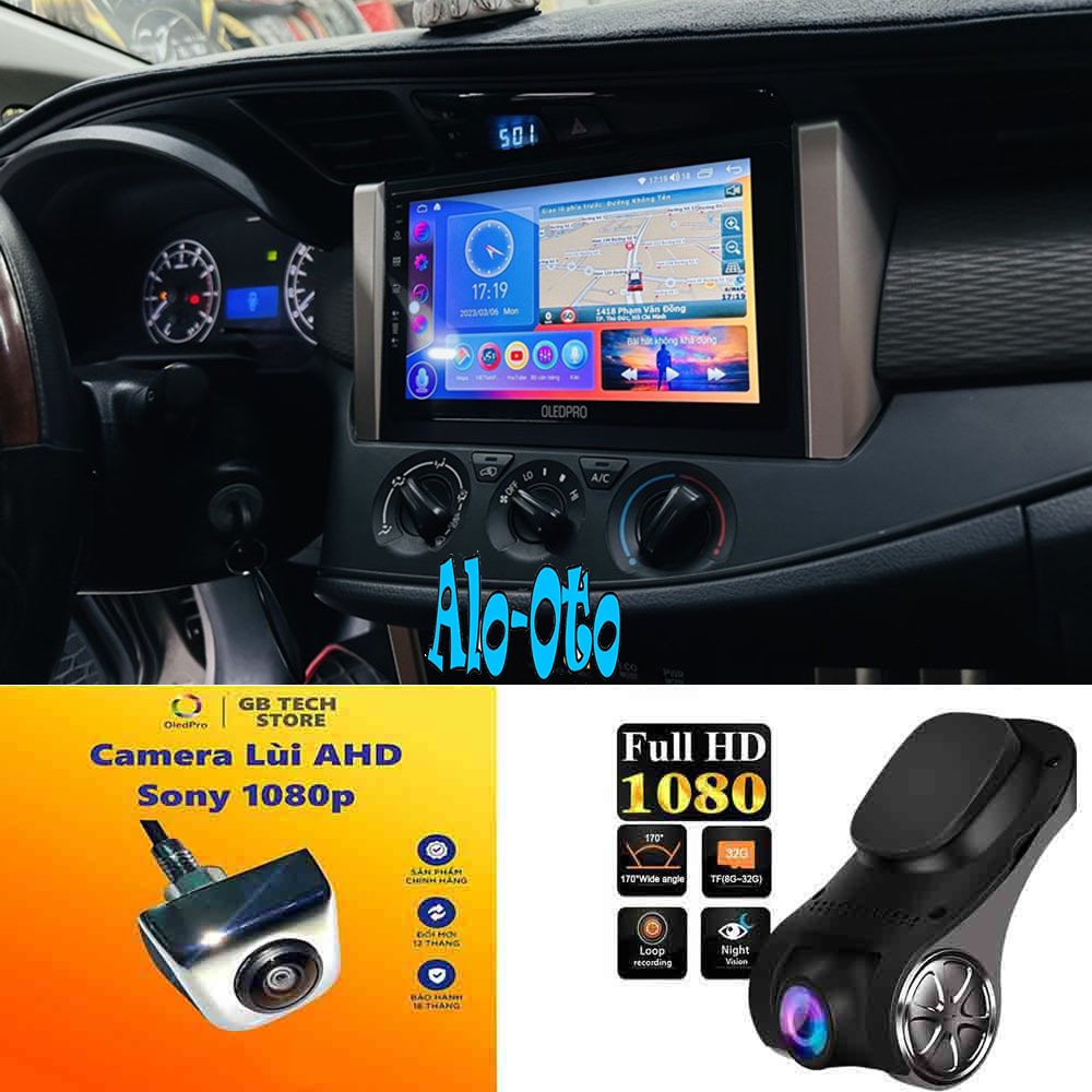 Màn hình Innova 2017-2021 Android oled pro chip 8 nhân,cắm sim 4G,wifi ...