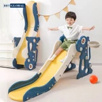 Cầu trượt xích đu khủng long máng dài gấp gọn kèm ném vòng và bóng rổ BBT Global CT-200 — ảnh 3