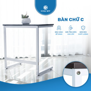 Bàn góc chữ C CHU MY chân sắt, thiết kế hiện đại, đa năng