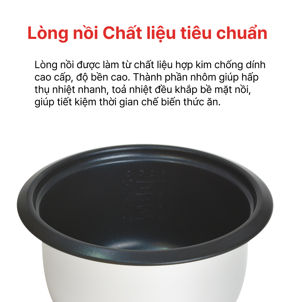 Ảnh Nồi cơm điện nắp rời 1.8L HAPPYCOOK, HCD-180B 3