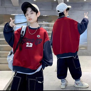 Áo Sweater trẻ em áo nỉ lót lông nhung 15-40kg xả lẻ size hàng QC