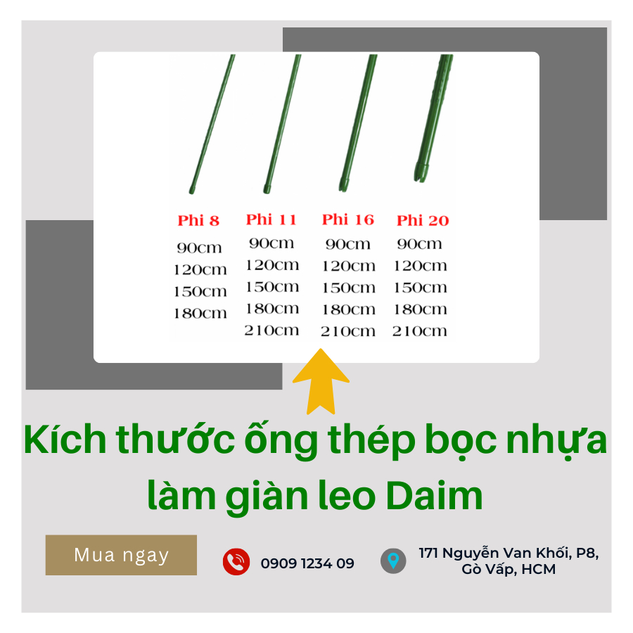 Ống thép bọc nhựa làm giàn leo Daim 5