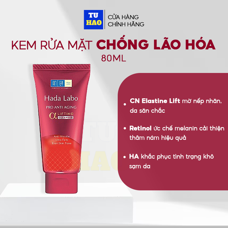 Ảnh Sữa rửa mặt Hada Labo dưỡng ẩm, dưỡng trắng  80g - Từ Hảo 4