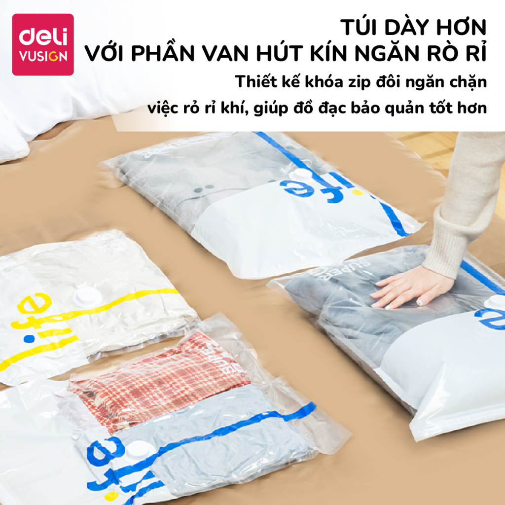 Túi hút chân không đựng quần áo du lịch, túi đựng quần áo chăn màn gấp gọn cho vali đa năng, tiện dụng