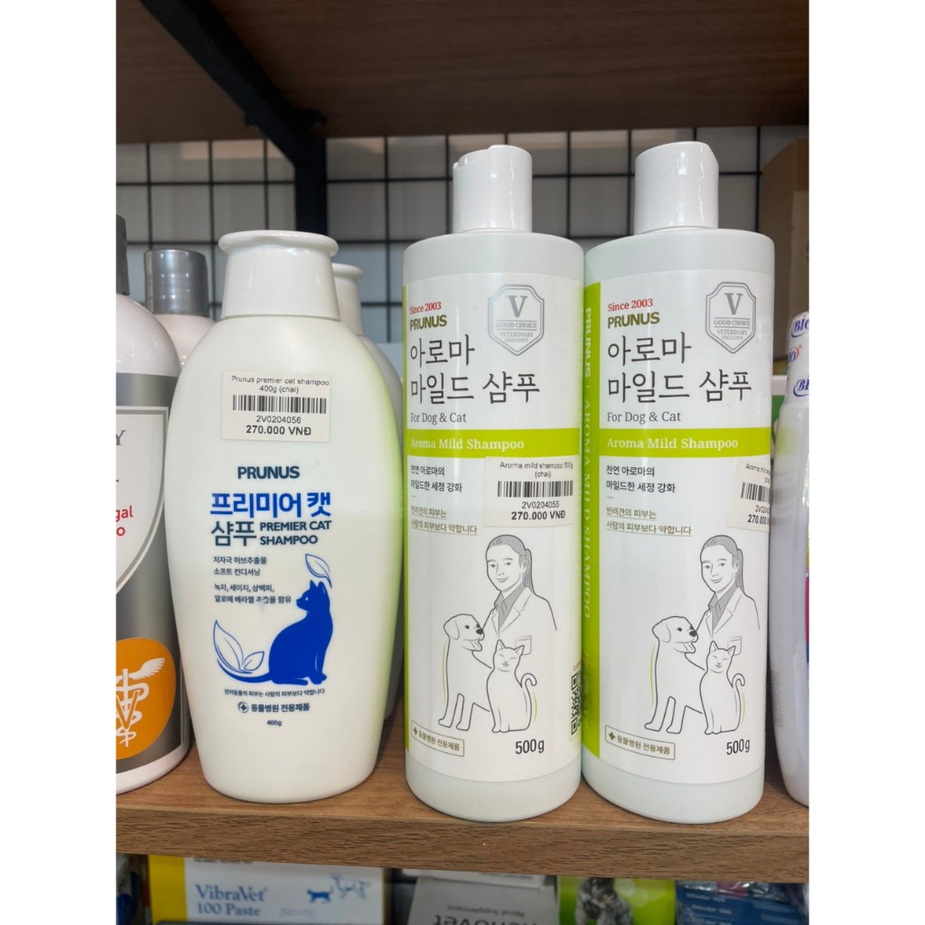 Renewal Prunus Aroma Mild Shampoo - Sữa tắm thảo dược cho chó mèo làm sạch và chống rụng lông 500g