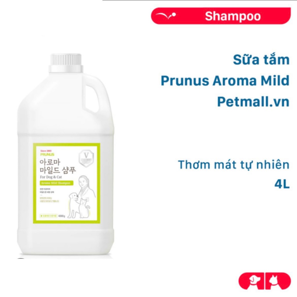 Renewal Prunus Aroma Mild Shampoo - Sữa tắm thảo dược cho chó mèo làm sạch và chống rụng lông 500g