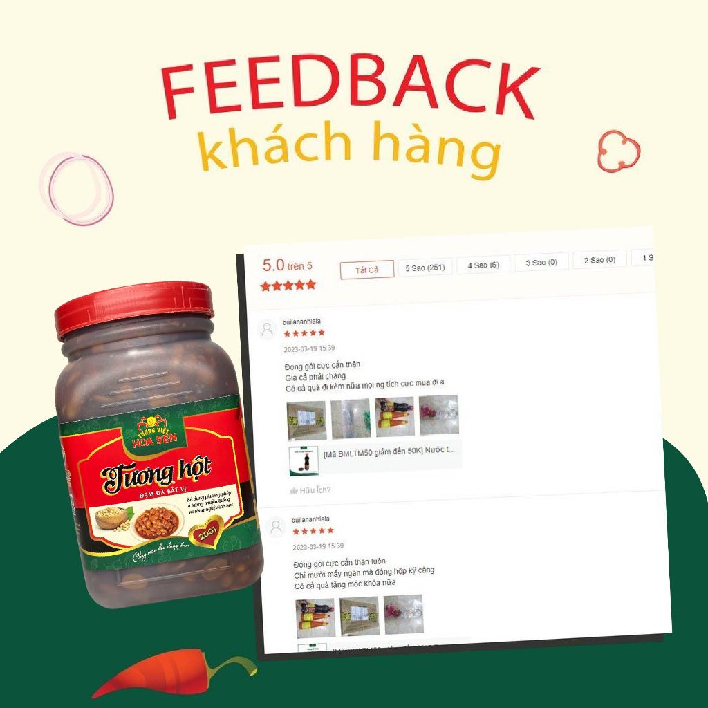 Tương Hột Lố 900g - Tương Việt Hoa Sen - Đậm đà bắt vị
