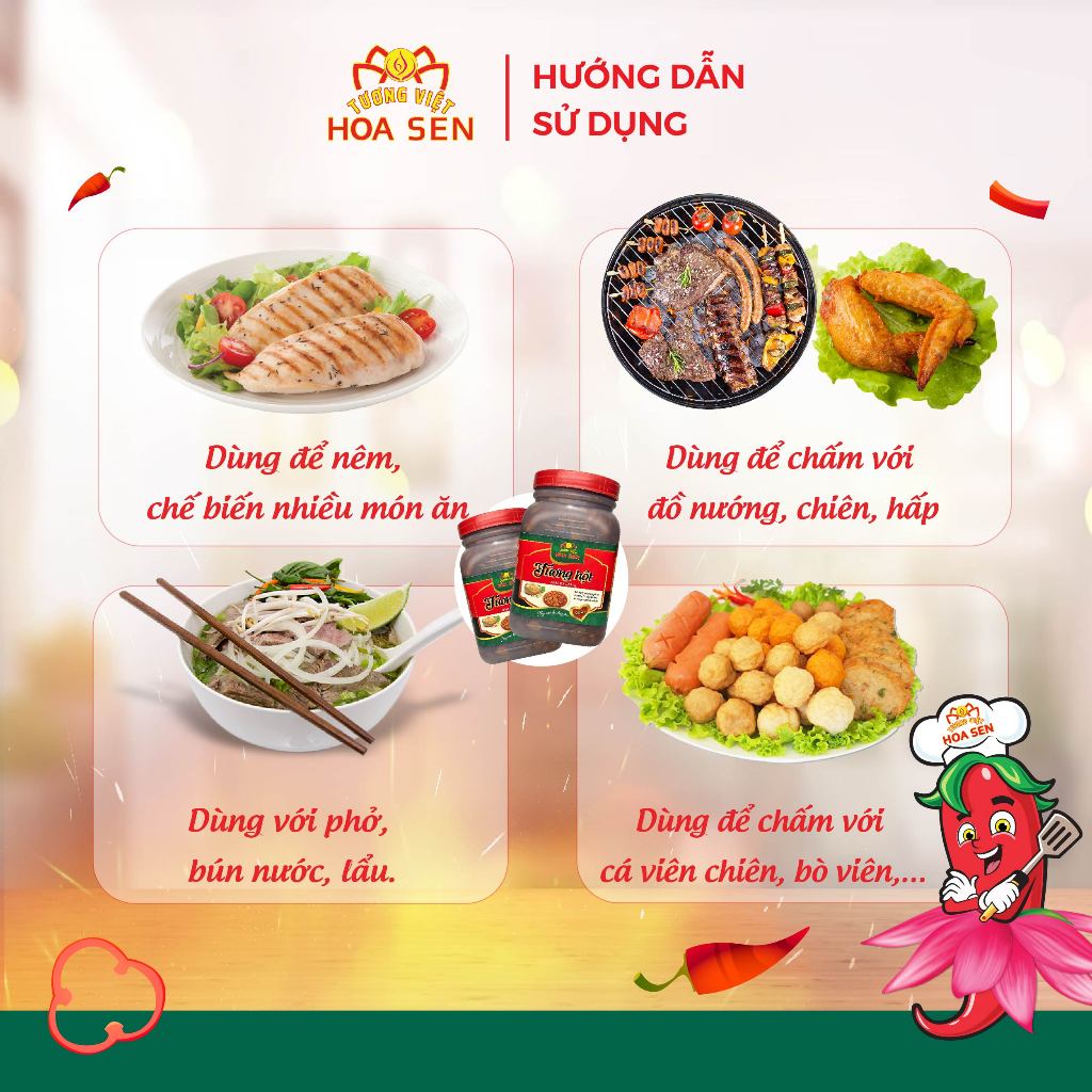 Tương Hột Lố 900g - Tương Việt Hoa Sen - Đậm đà bắt vị
