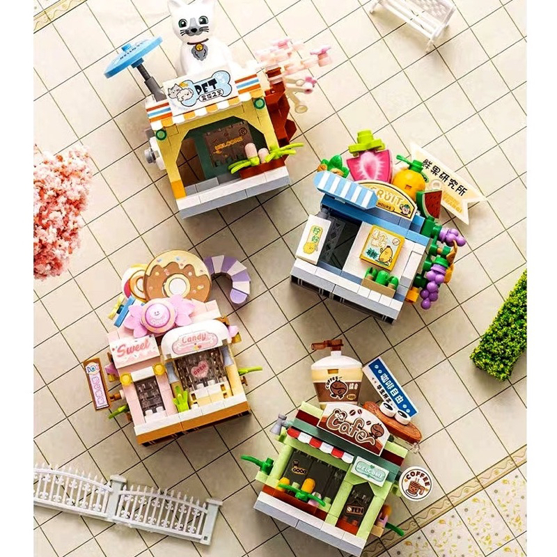 Ảnh Bộ lắp ráp khối xây dựng LOZ mô hình Mini Cửa hàng tiện lợi, Con vật ngộ nghĩnh 8601-8612 2