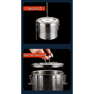 Bộ lọc gia vị inox cao cấp Chubby Chef dùng nấu phở, hầm xương, ngâm trà (đựng khoảng 30-1500g gia vị)