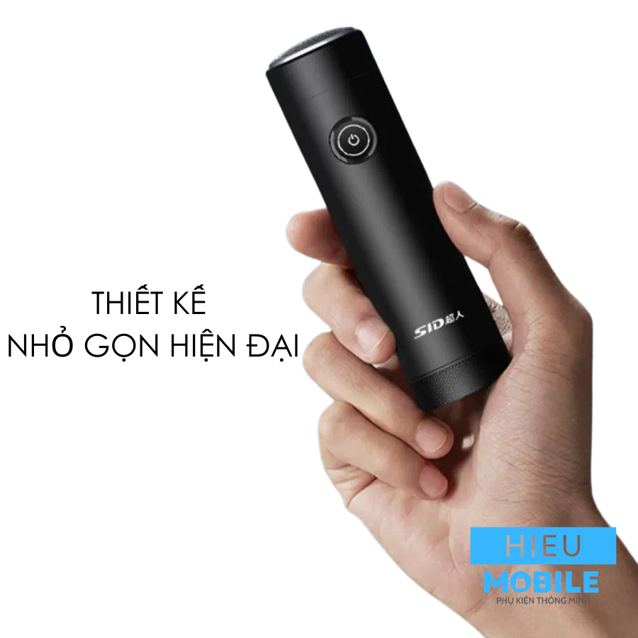 Máy cạo râu SID RS 161 nhỏ gọn bỏ túi du lịch công suất 8W chống nước IPX7 toàn thân dùng pin sạc