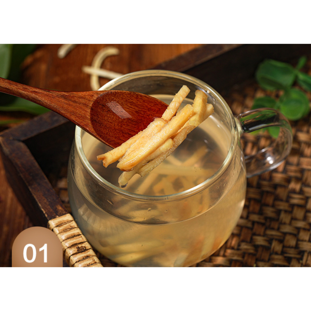 100g Gừng thái sợi khô thơm đẹp không vụn làm trà, nấu ăn