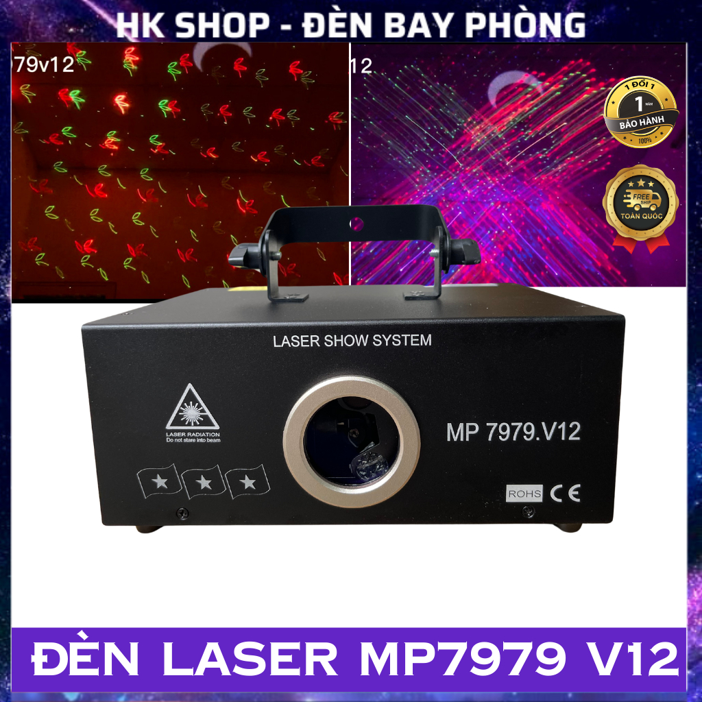 Đèn Laser Bay Phòng MP 7979 V12 mới nhất hiện tại dùng cho bar , bay phòng , pub , louge , sân khấu