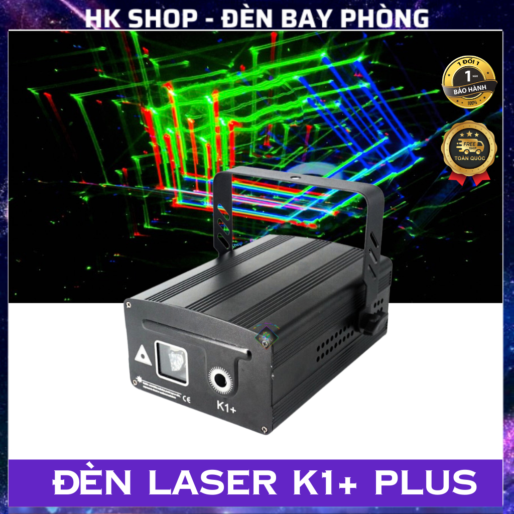 Đèn Bay Phòng Laser K1 + Plus Cảm Biến Nhạc Với Hơn 1100 Hiệu Ứng 3D Dùng Cho Phòng Bay,Karaoke, Sân Khấu, Bar..