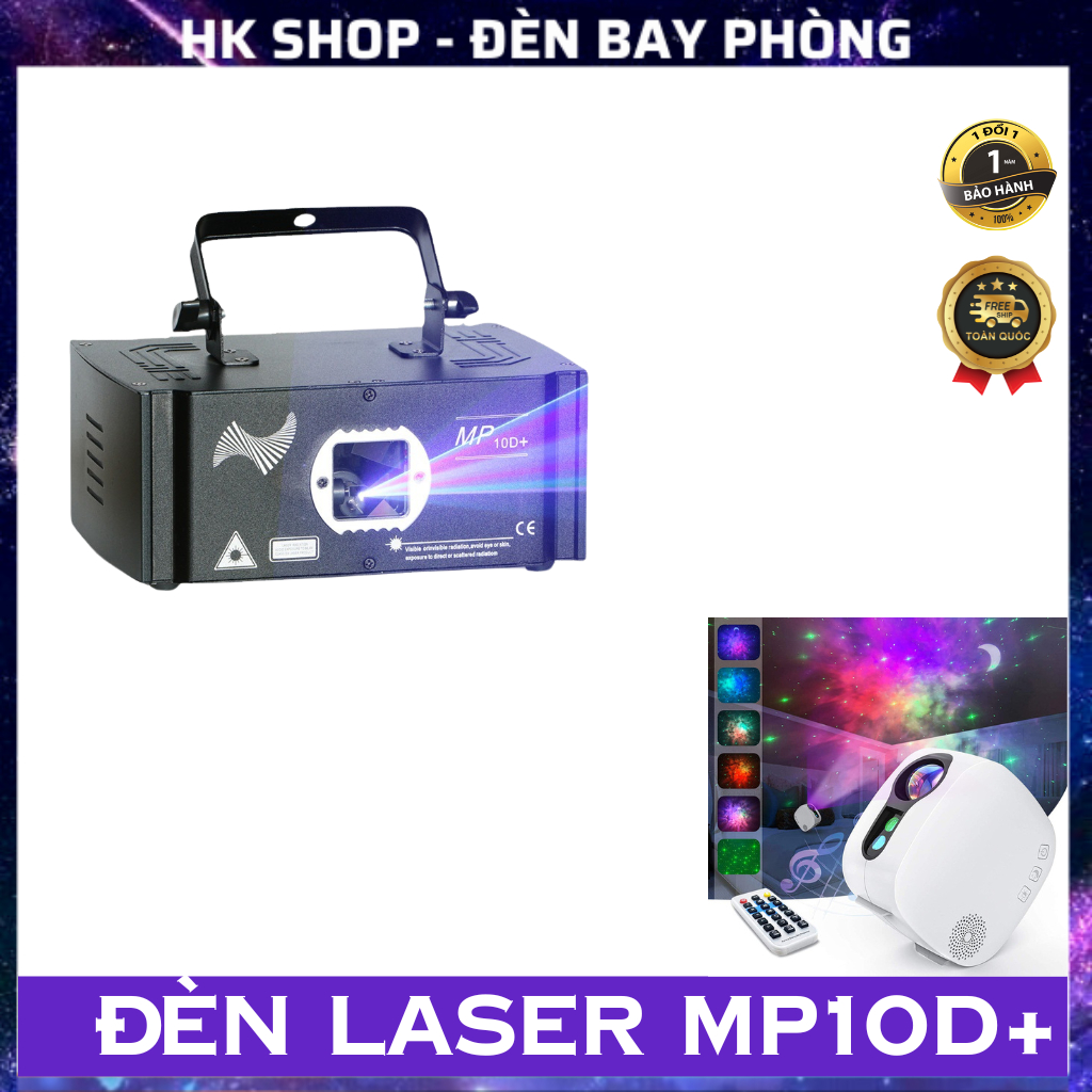 Đèn Laser MP 10D+ Plus Dùng Cho Phòng Karaoke Phòng Bay Phòng Ngủ Đèn Con Vịt Cao Cấp [Hàng Chính Hãng ]