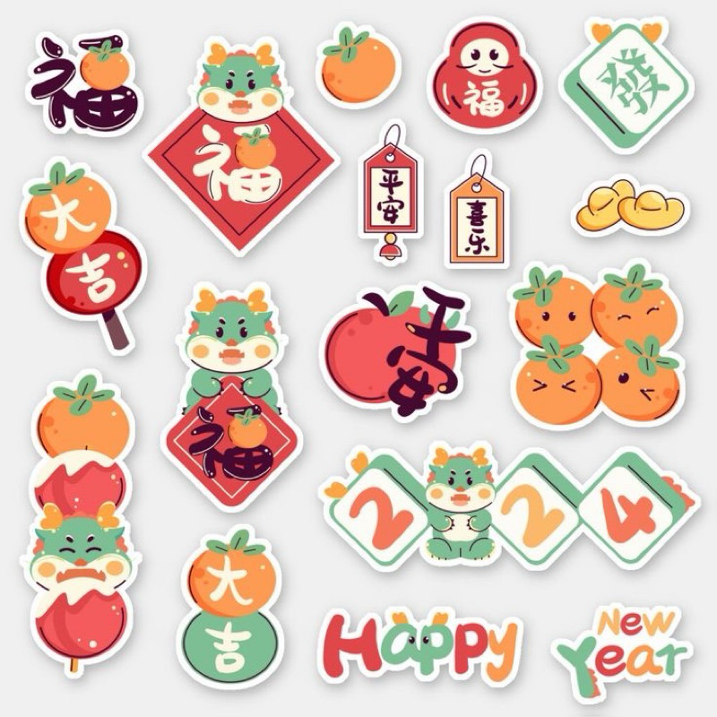 Sticker Tết 2024 Rồng Xanh Hài Hước Vui Nhộn | Shopee Việt Nam