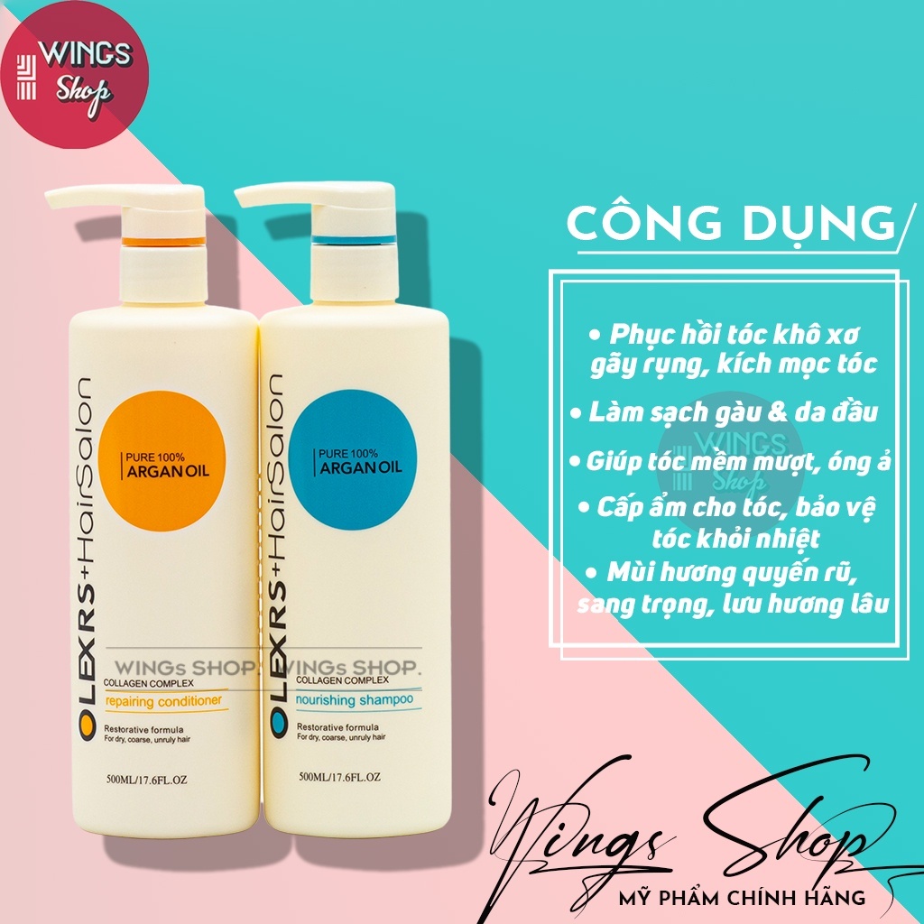 Dầu Gội, Xả Olexrs Hair Salon Cho Tóc Khô Xơ Hư Tổn Tóc Gàu Ngăn Rụng Tóc 500ml