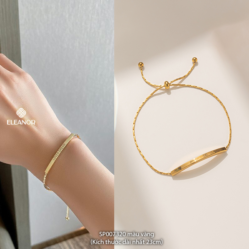 Vòng tay nữ titan Eleanor Accessories đính đá lấp lánh phụ kiện trang sức lắc tay 7319