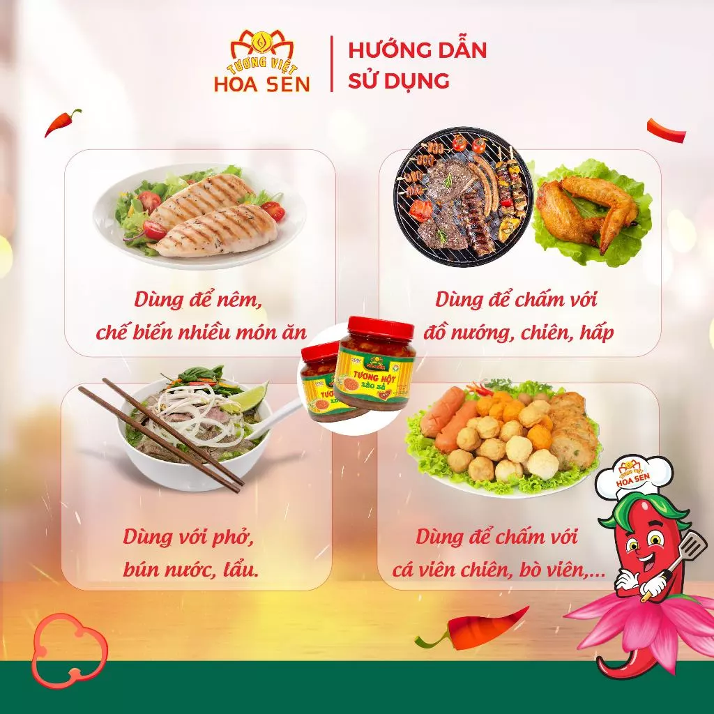 Tương hột xào sả hủ 170g - Tương Việt Hoa Sen - Đậm đà bắt vị