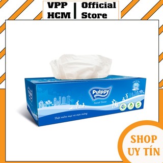 Hộp khăn giấy Pulppy 180 tờ, Khăn giấy lua mịn màng cao cấp