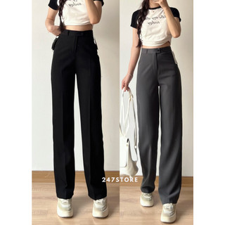 Quần ống rộng lưng cao chất tuyết mưa - 247store - Q09_P0K1