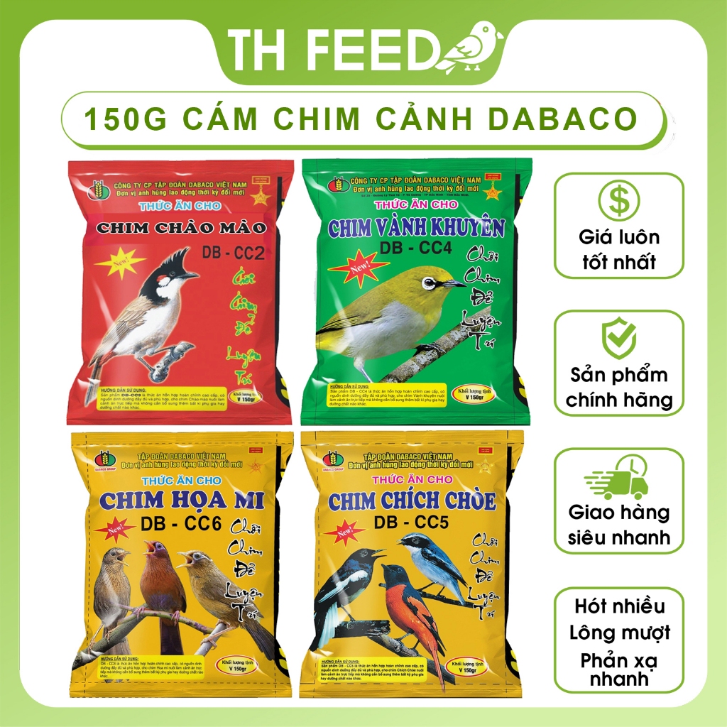 LOẠI NGON] 150g Cám Chim Chào Mào, Chích Chòe, Họa Mi, Vành Khuyên, Thức ăn  cho chim cảnh Dabaco | Shopee Việt Nam