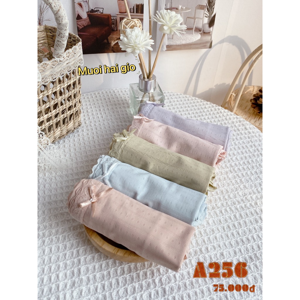 Quần lót nữ cotton mịn freesize, kháng khuẩn khử mùi, thấm hút mồ hôi A256 | THỜI TRANG 12H